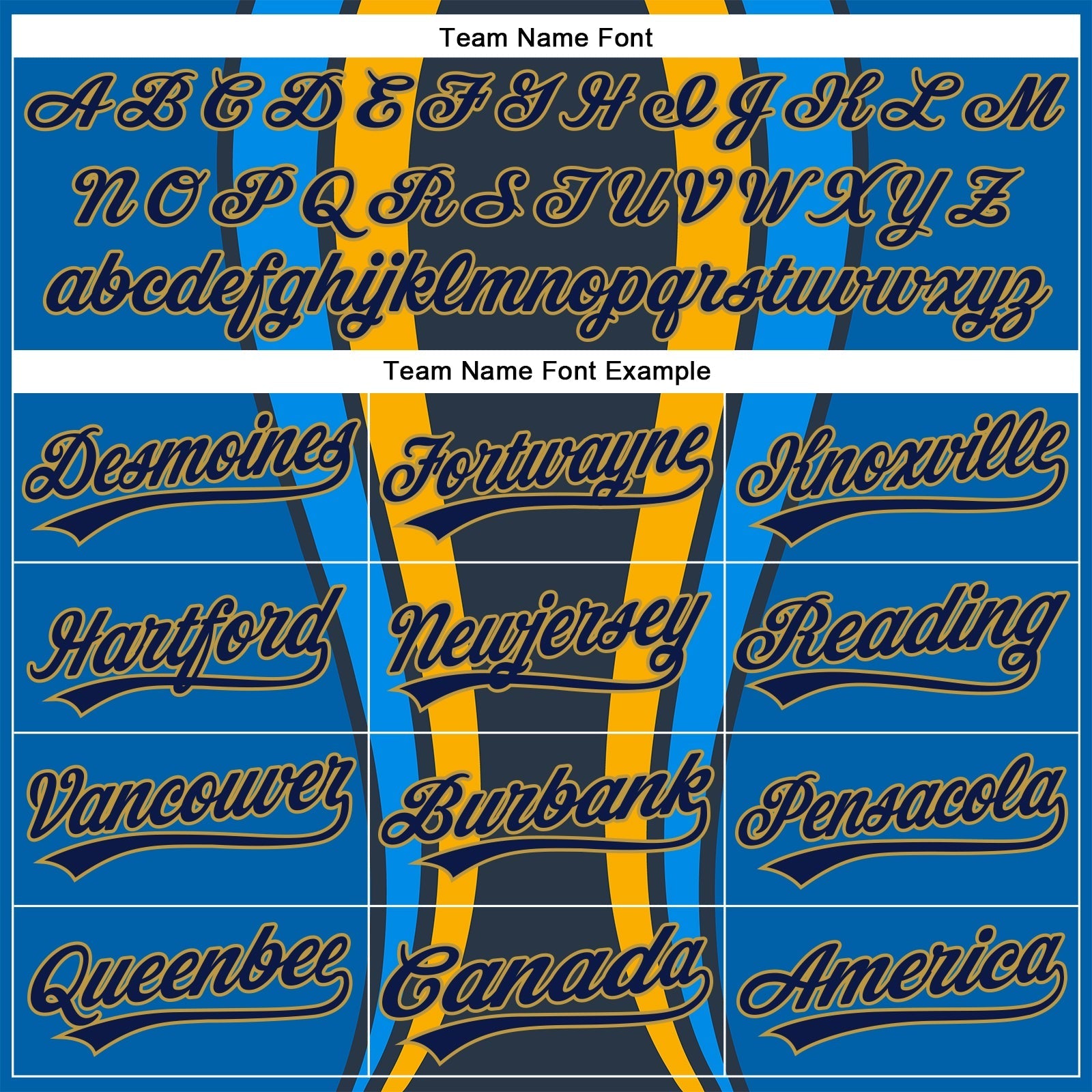 Custom Royal Navy-Old Gold 3D Pattern Design Side Stripes Authentic Baseball Jersey baseball jersey product view 4