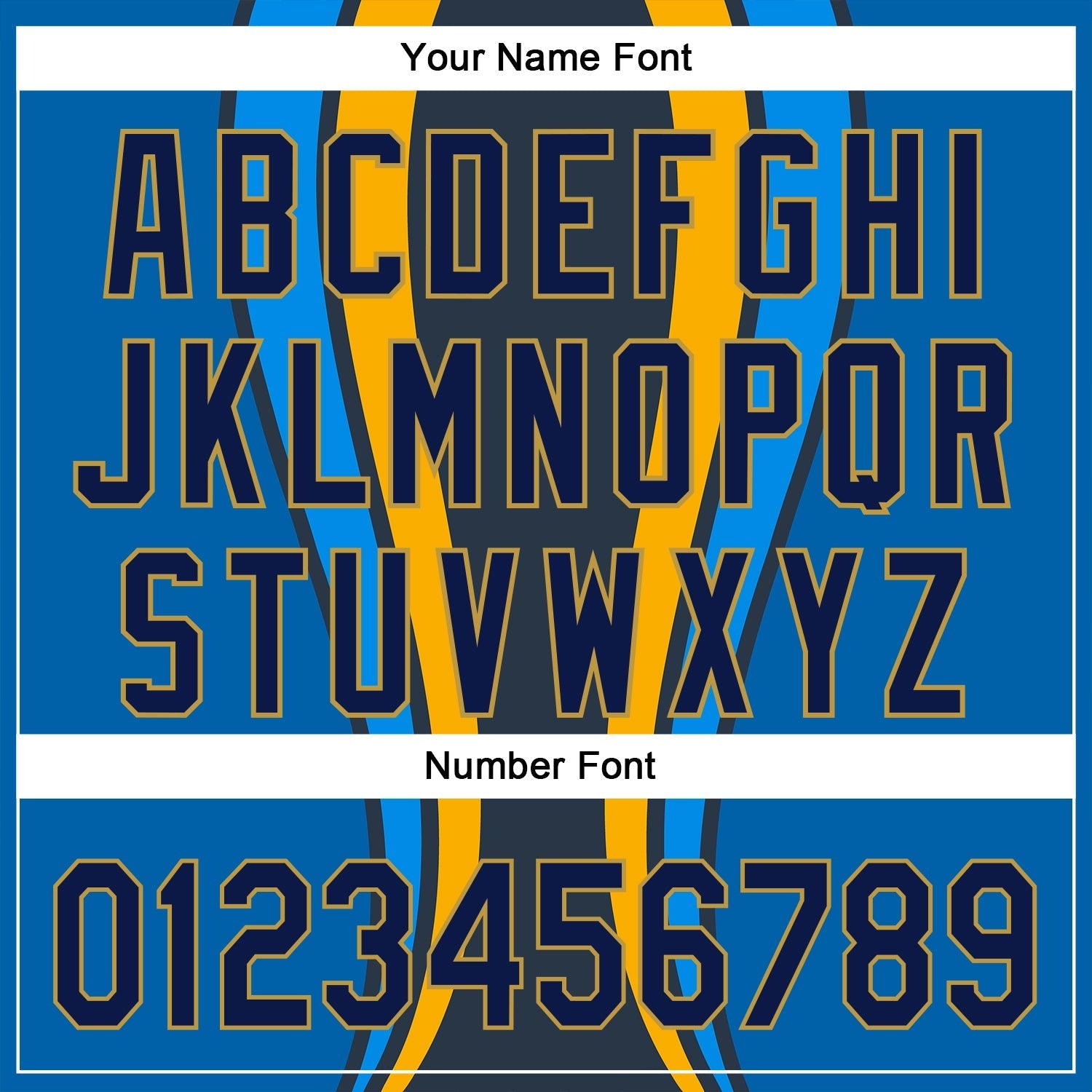 Custom Royal Navy-Old Gold 3D Pattern Design Side Stripes Authentic Baseball Jersey baseball jersey product view 5