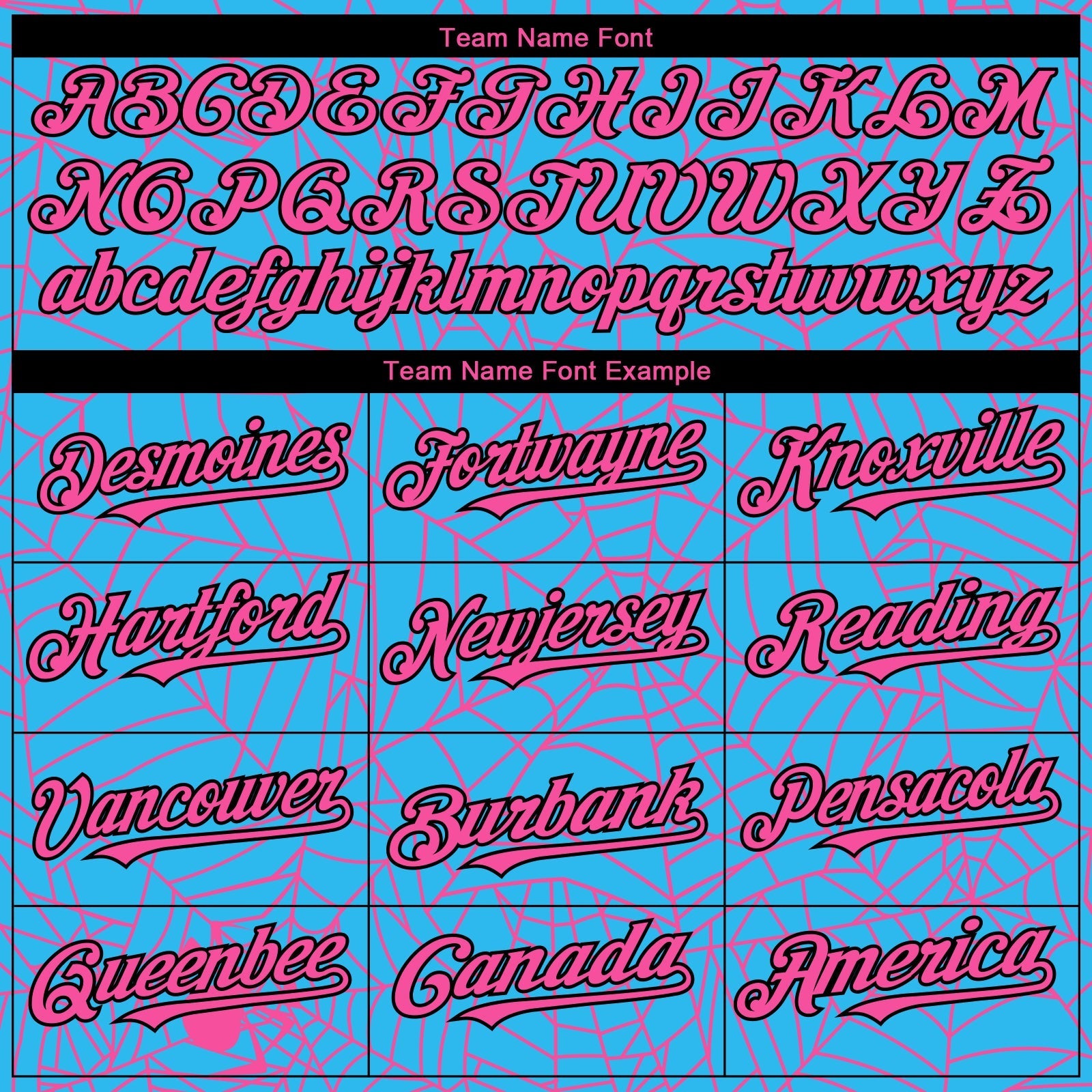 Custom Sky Blue Pink-Black 3D Pattern Design Spider Web Authentic Baseball Jersey baseball jersey product view 4