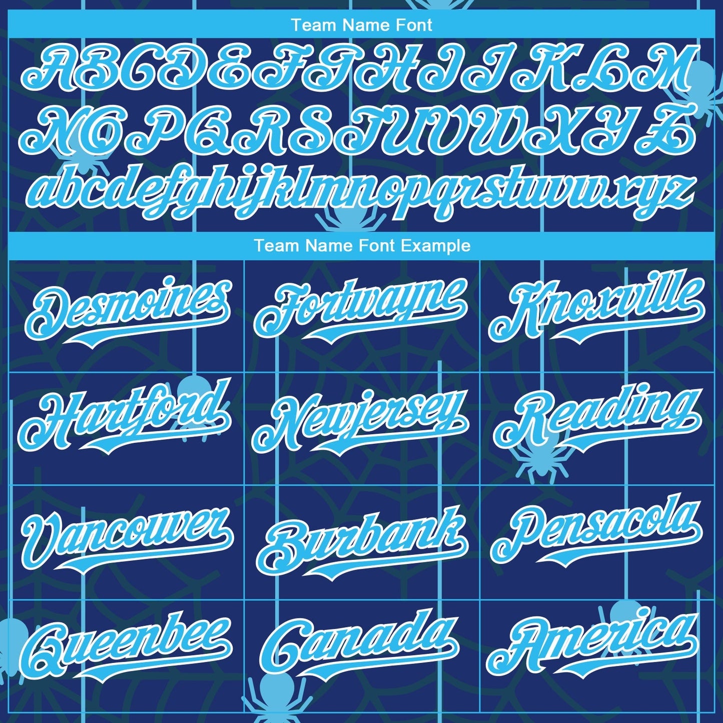Custom Royal Sky Blue-White 3D Pattern Design Spider Web Authentic Baseball Jersey baseball jersey product view 4