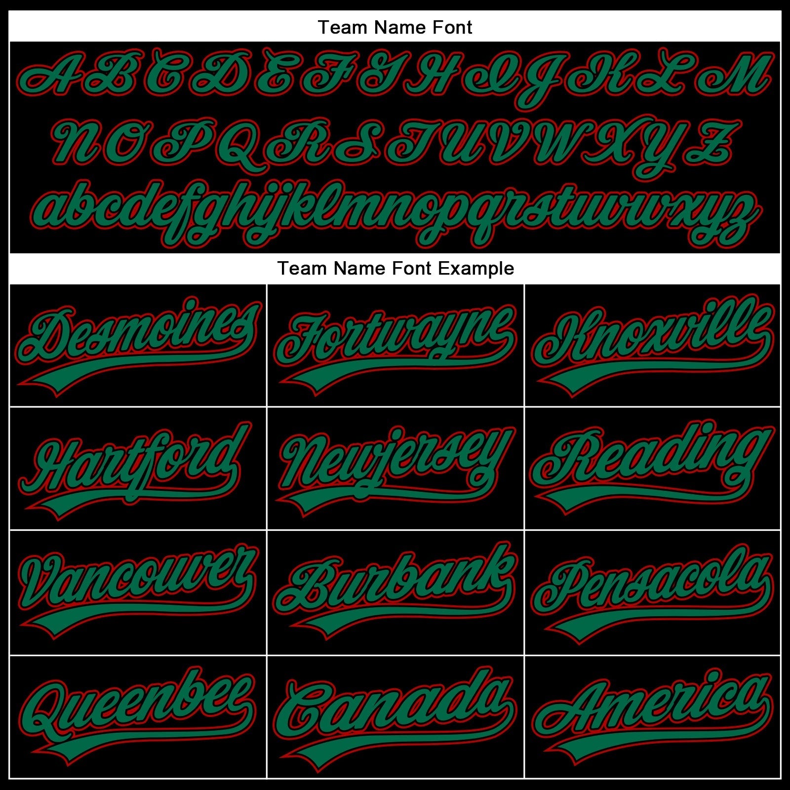 Custom Black Kelly Green-Red 3D Pattern Design Curve Solid Authentic Baseball Jersey baseball jersey product view 4