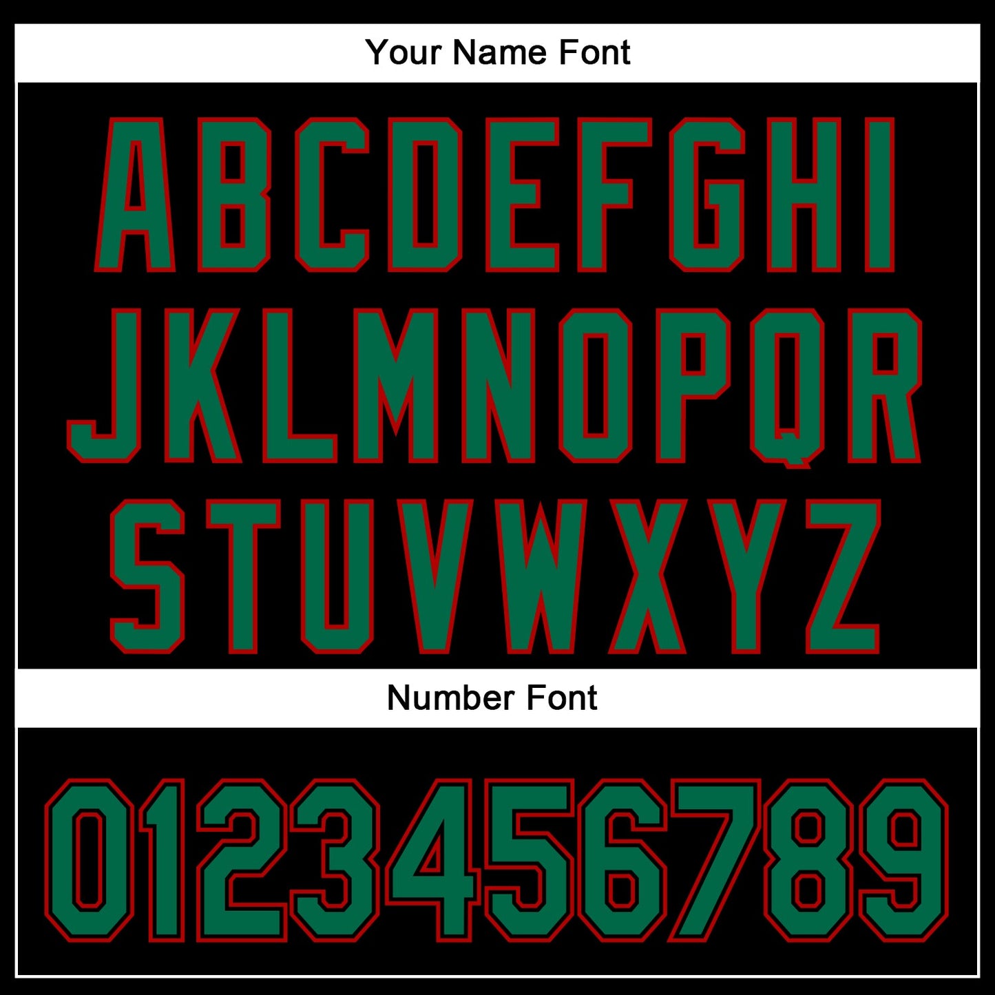 Custom Black Kelly Green-Red 3D Pattern Design Curve Solid Authentic Baseball Jersey baseball jersey product view 5