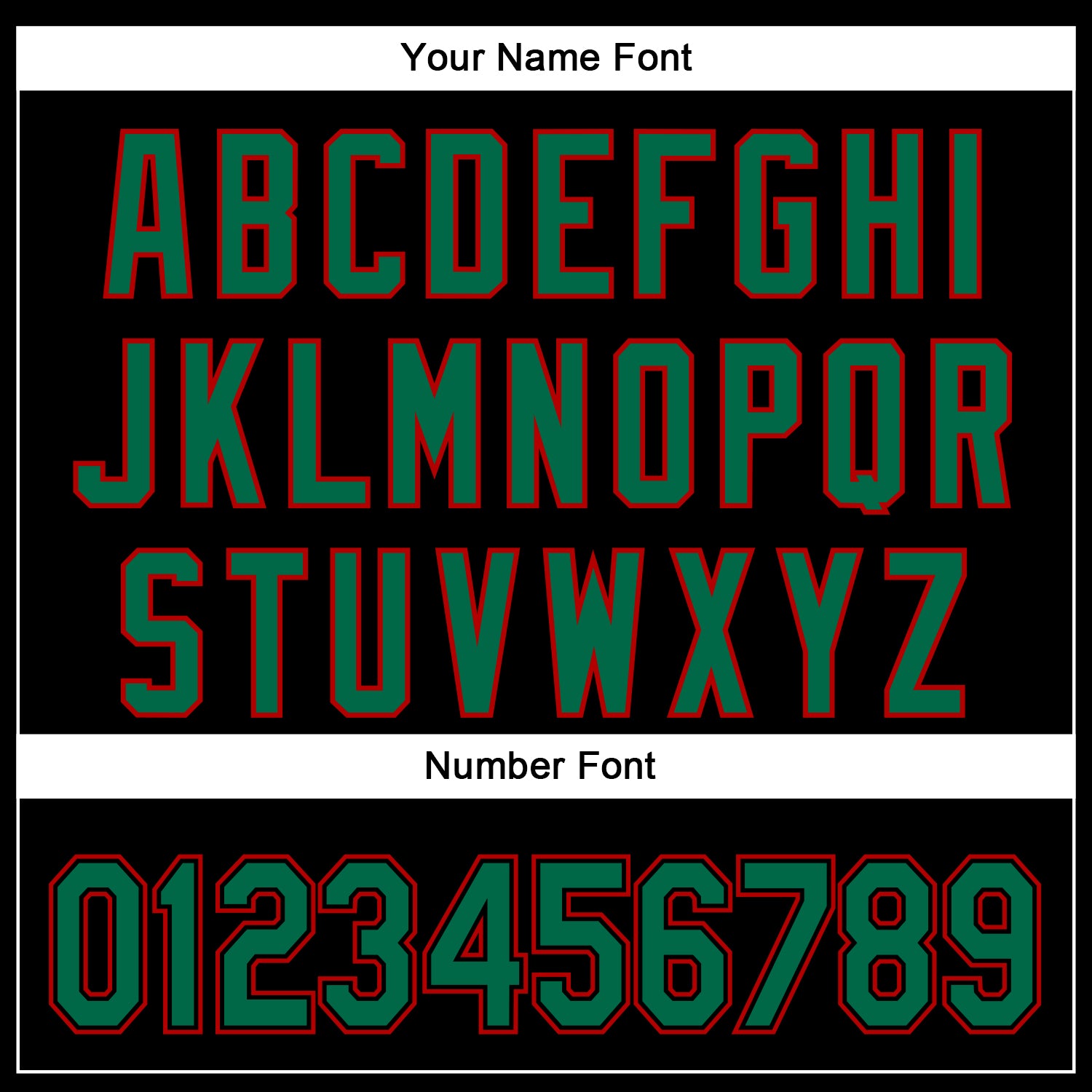 Custom Black Kelly Green-Red 3D Pattern Design Curve Solid Authentic Baseball Jersey baseball jersey product view 5