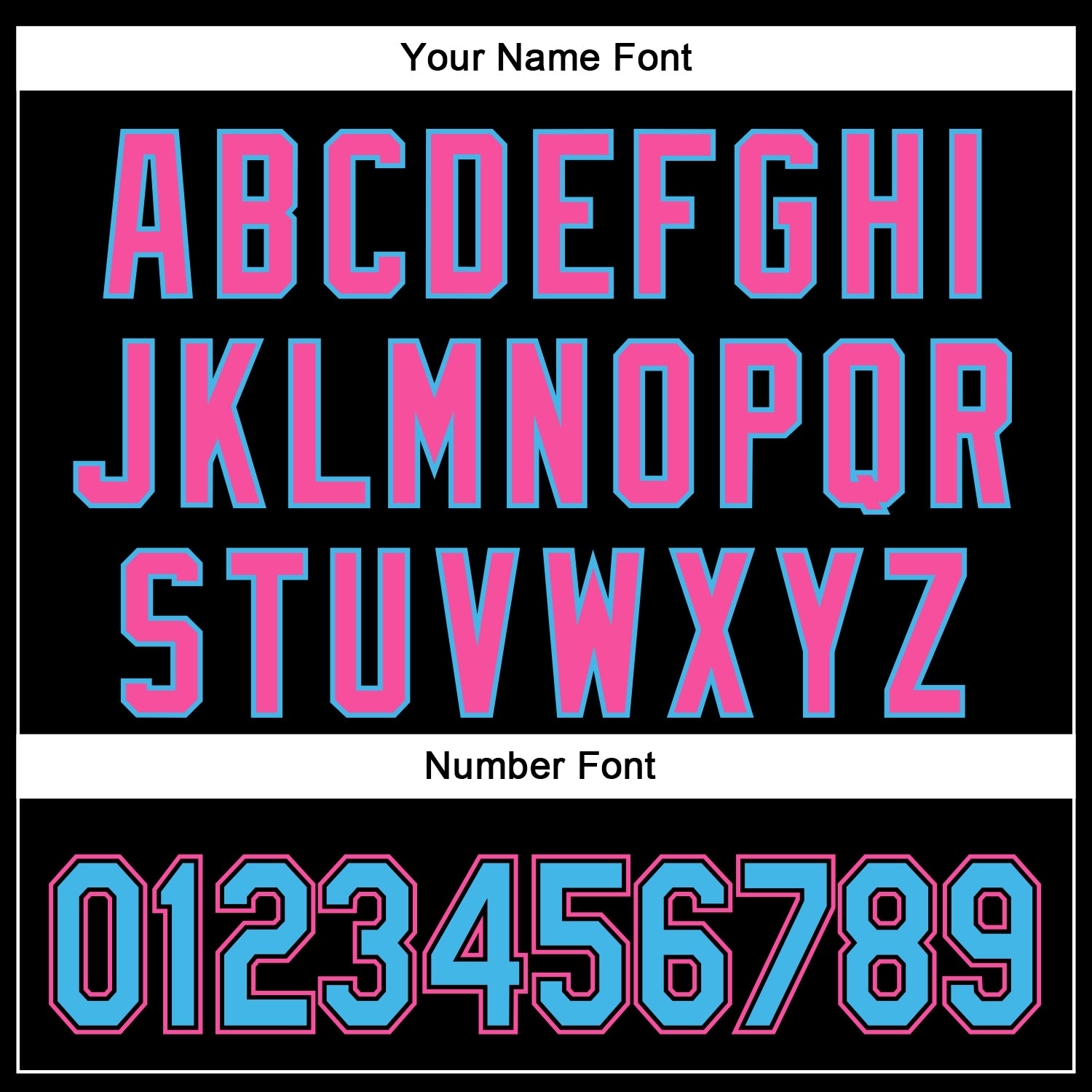 Custom Black Sky Blue-Pink 3D Pattern Design Curve Solid Authentic Baseball Jersey baseball jersey product view 5