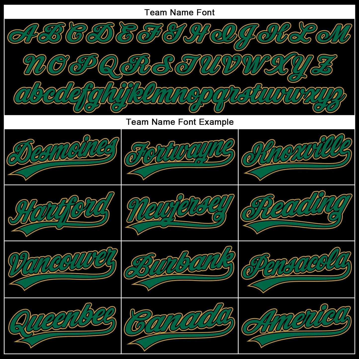Custom Black Kelly Green-Old Gold 3D Pattern Design Curve Solid Authentic Baseball Jersey baseball jersey product view 4