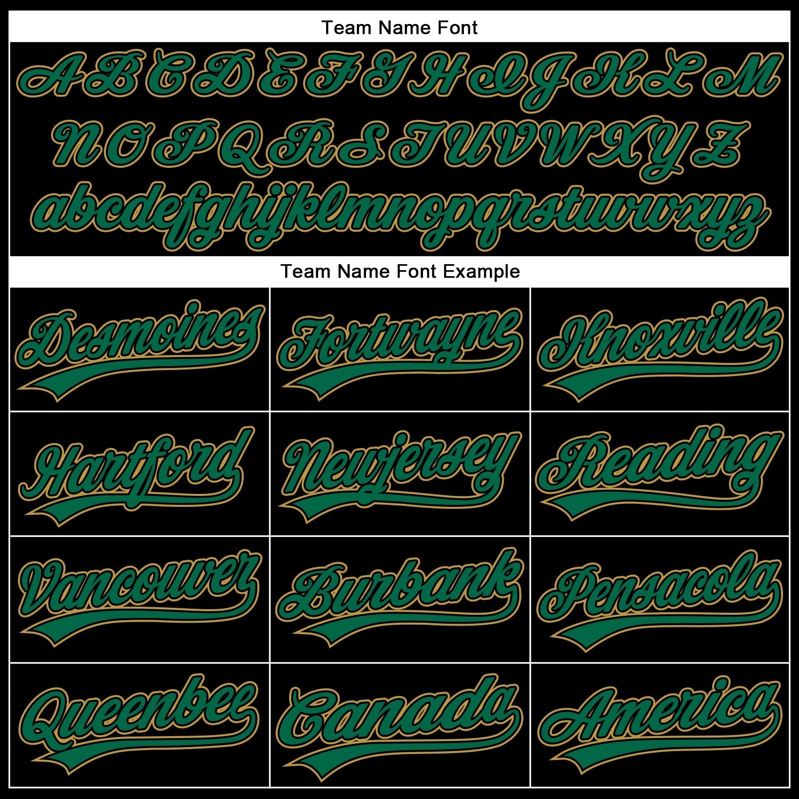 Custom Black Kelly Green-Old Gold 3D Pattern Design Curve Solid Authentic Baseball Jersey baseball jersey product view 4
