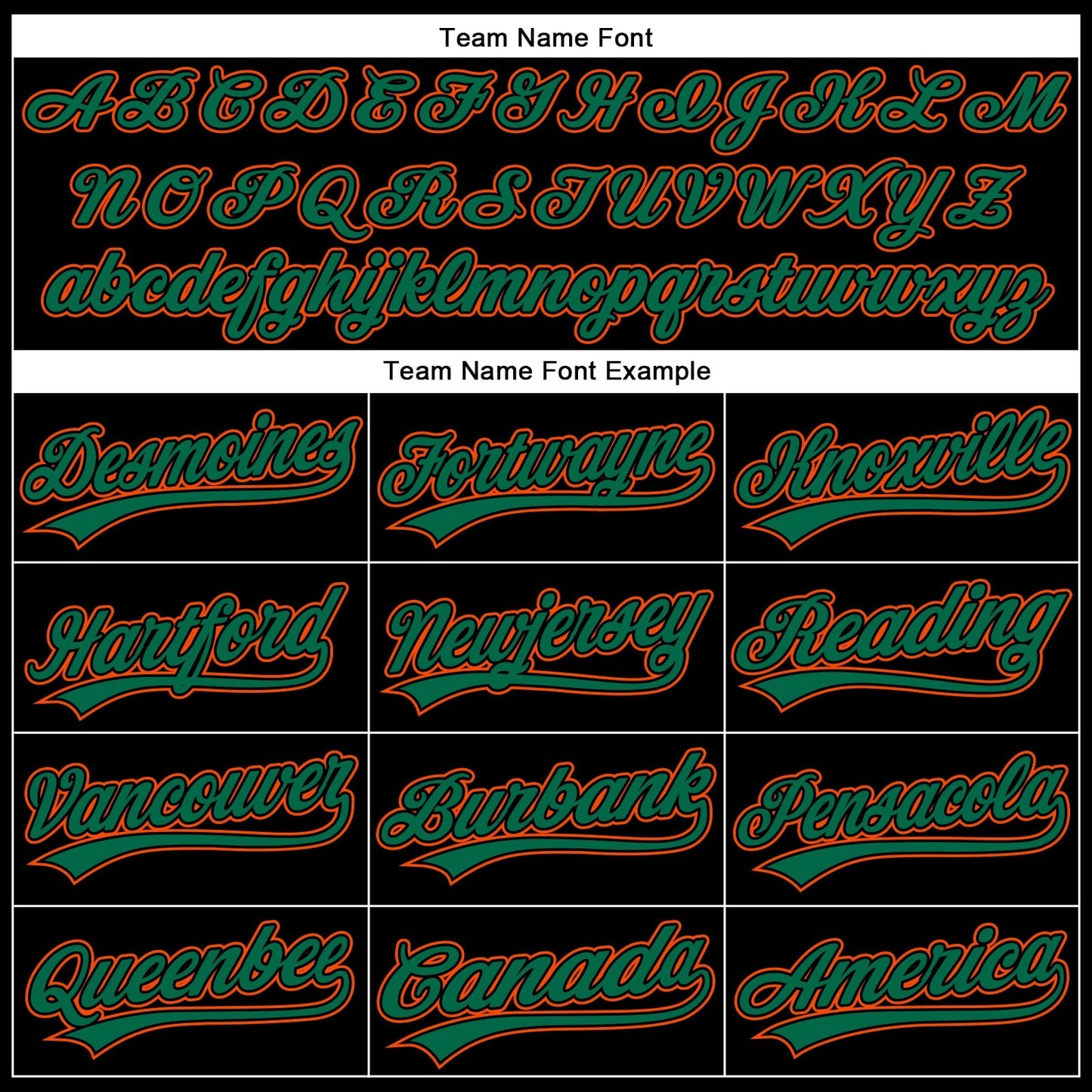 Custom Black Kelly Green-Orange 3D Pattern Design Curve Solid Authentic Baseball Jersey baseball jersey product view 4