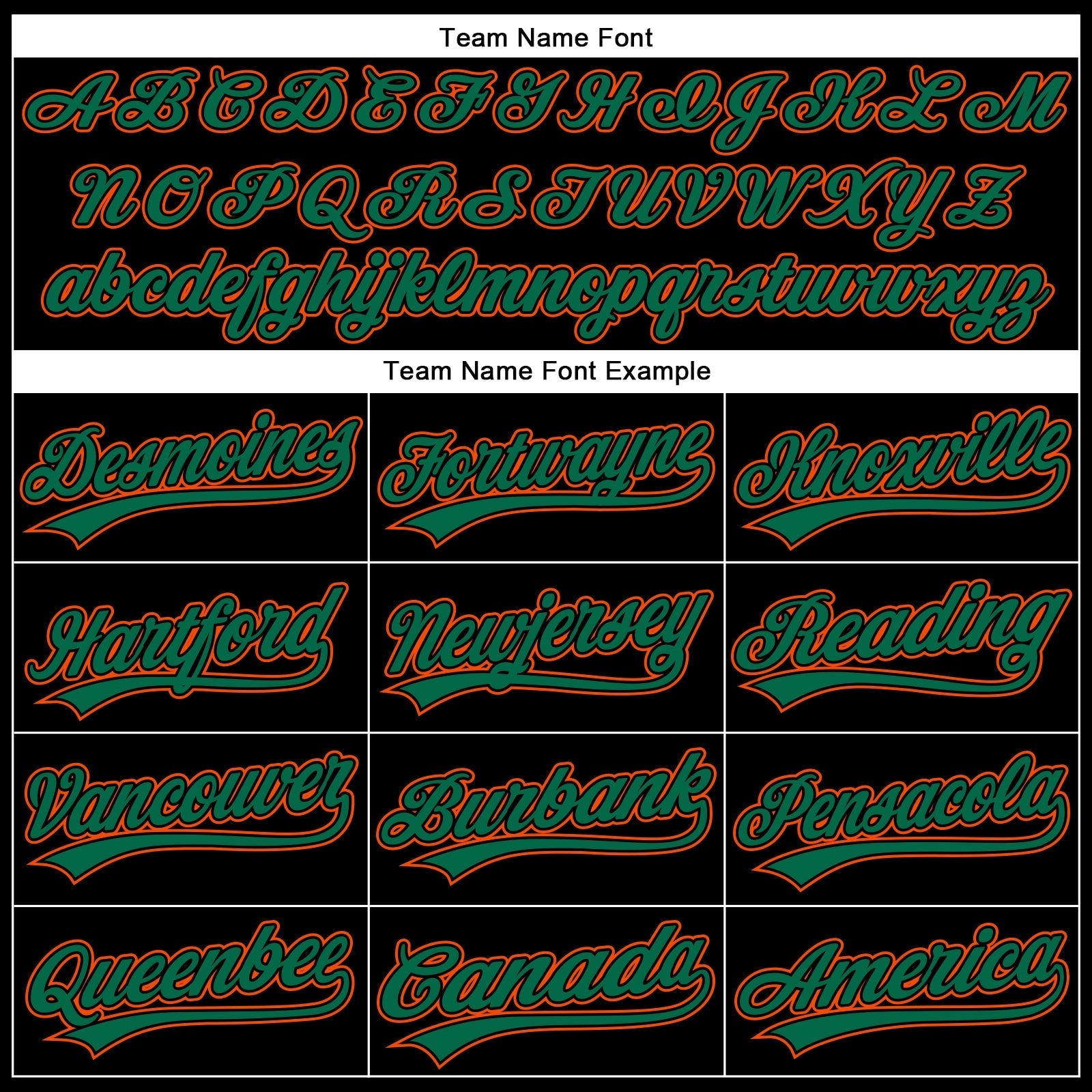 Custom Black Kelly Green-Orange 3D Pattern Design Curve Solid Authentic Baseball Jersey baseball jersey product view 4
