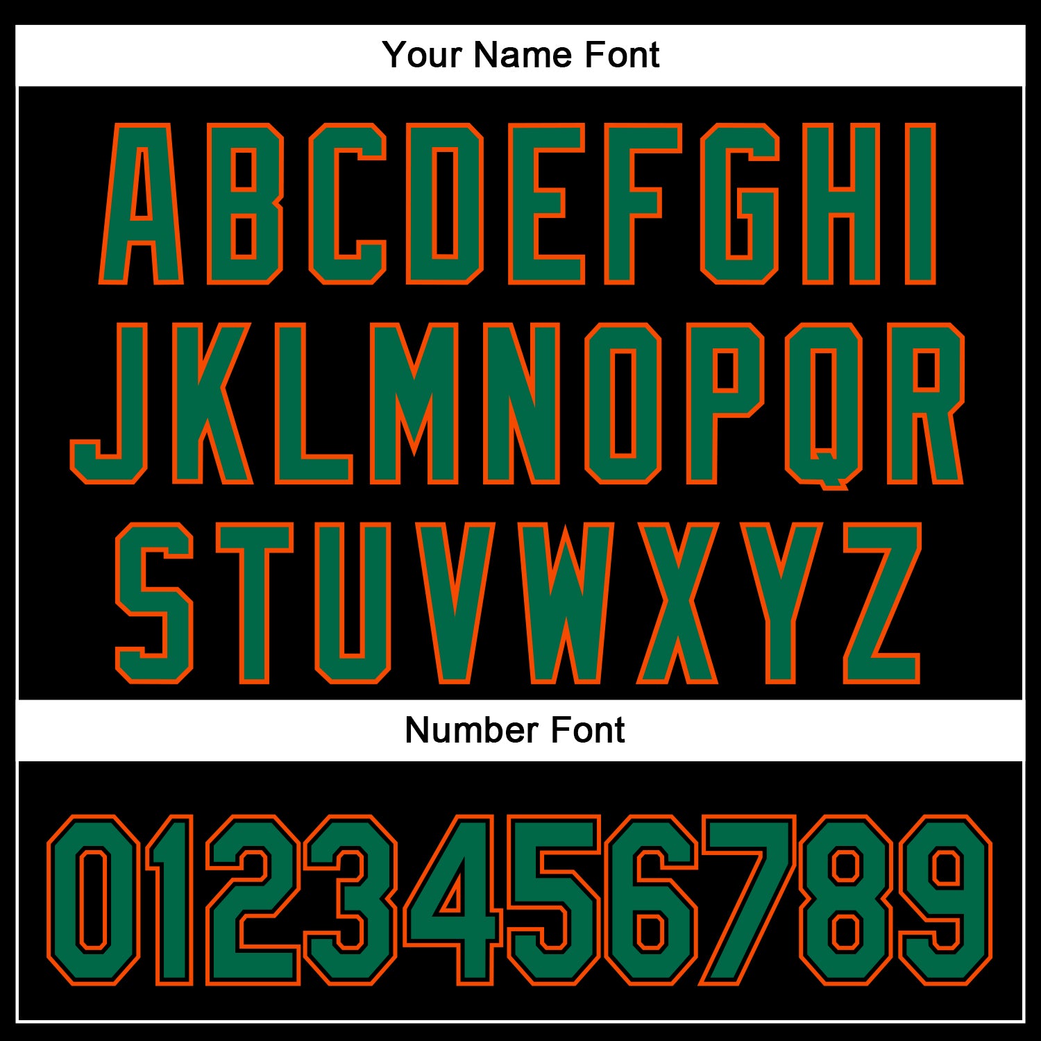 Custom Black Kelly Green-Orange 3D Pattern Design Curve Solid Authentic Baseball Jersey baseball jersey product view 5