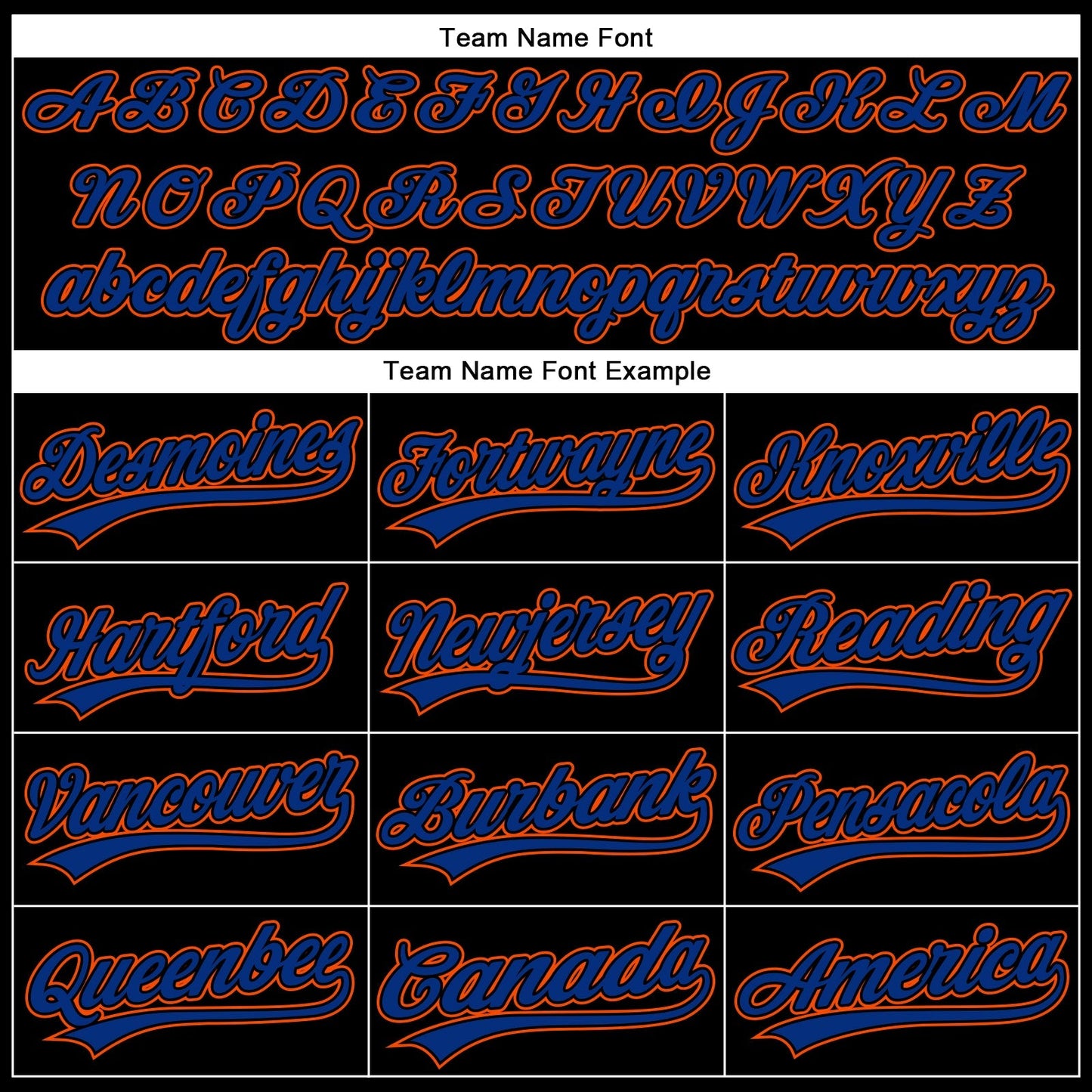 Custom Black Royal-Orange 3D Pattern Design Curve Solid Authentic Baseball Jersey baseball jersey product view 4