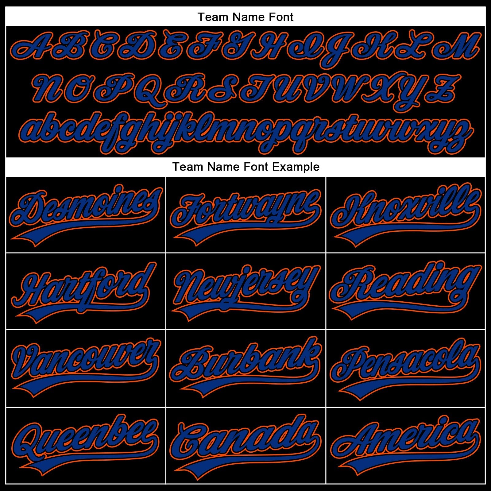 Custom Black Royal-Orange 3D Pattern Design Curve Solid Authentic Baseball Jersey baseball jersey product view 4