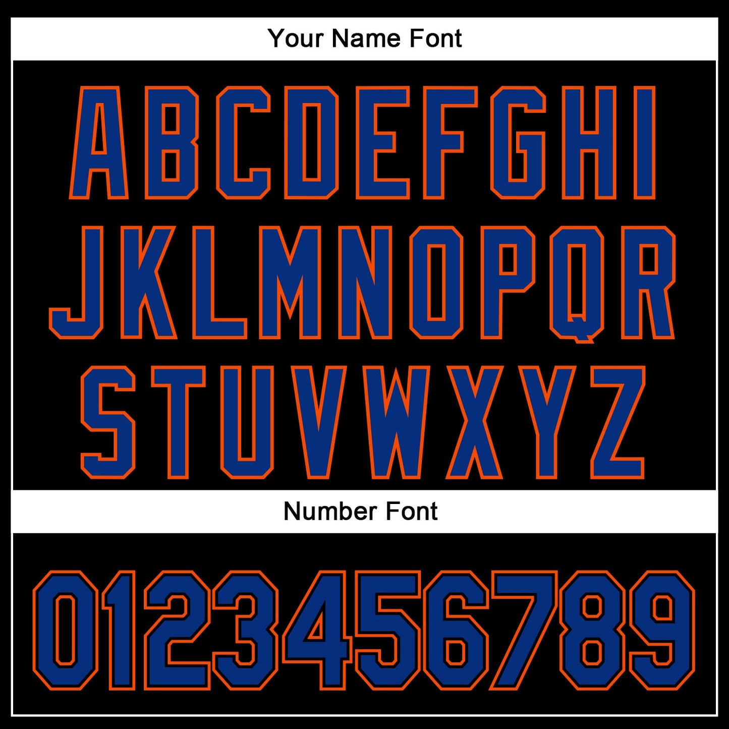Custom Black Royal-Orange 3D Pattern Design Curve Solid Authentic Baseball Jersey baseball jersey product view 5
