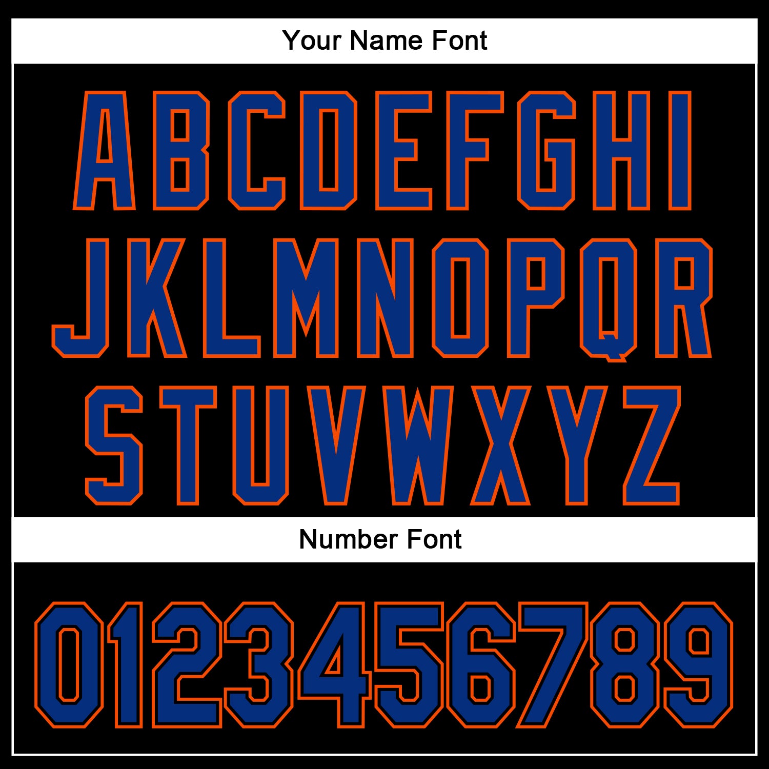 Custom Black Royal-Orange 3D Pattern Design Curve Solid Authentic Baseball Jersey baseball jersey product view 5