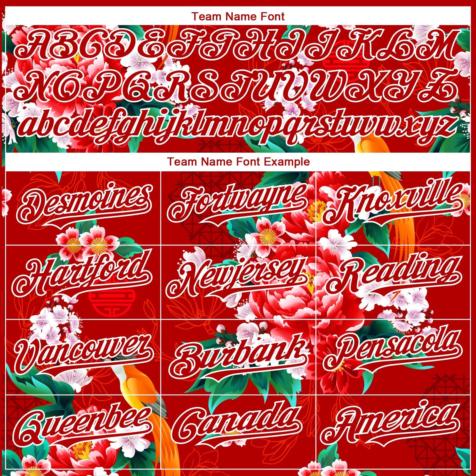 Custom Red White 3D Pattern Design Northeast China Big Flower Authentic Baseball Jersey baseball jersey product view 4