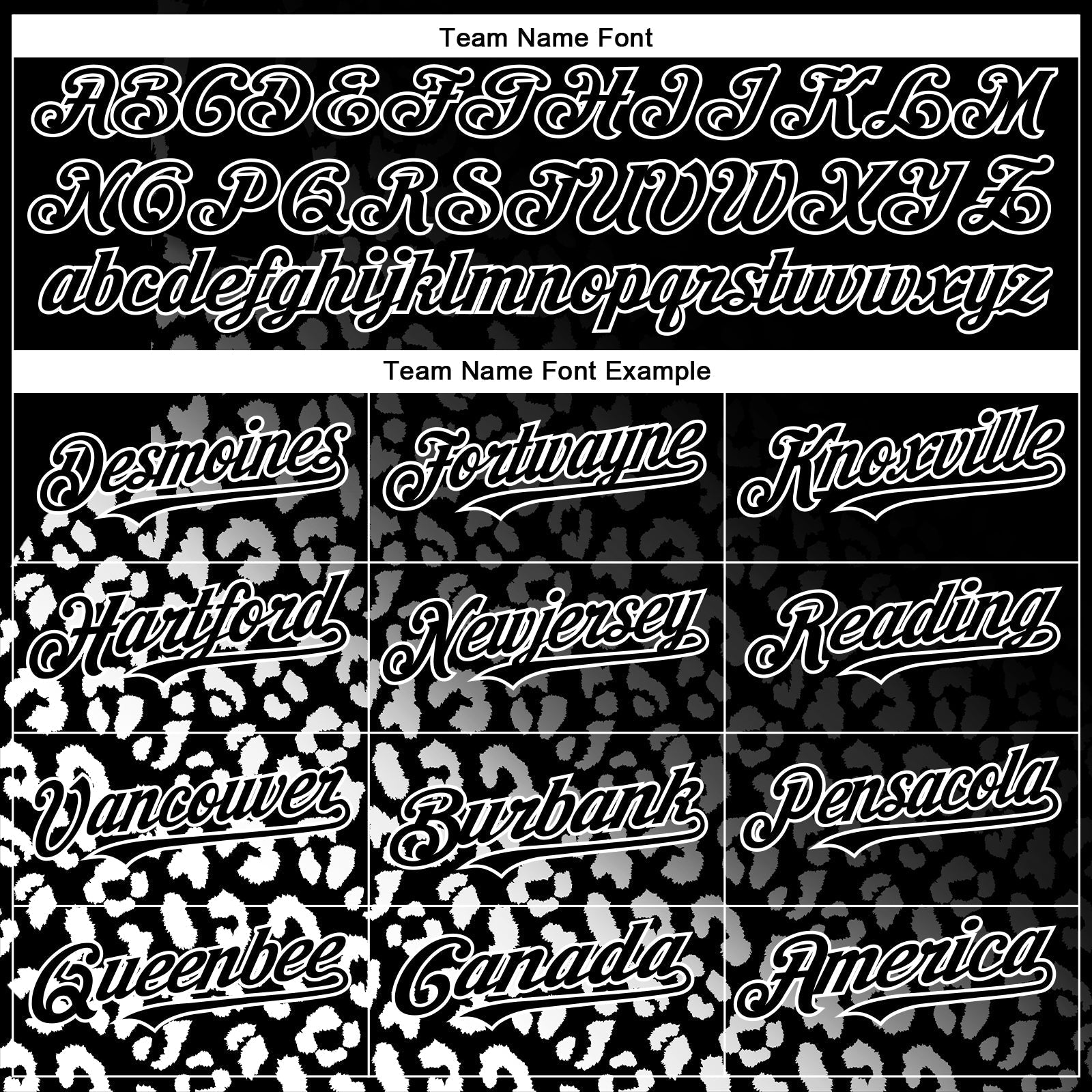 Custom Black White 3D Pattern Design Leopard Print Fade Fashion Authentic Baseball Jersey baseball jersey product view 4
