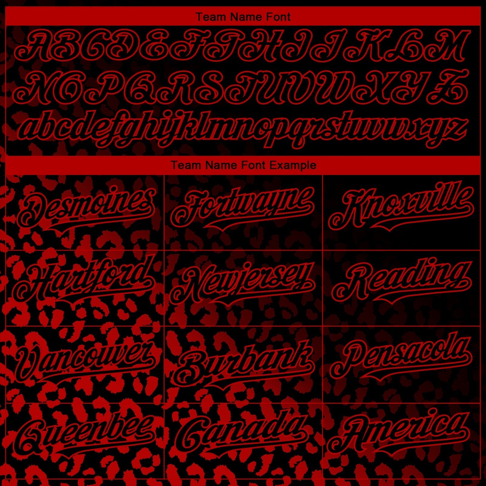 Custom Black Red 3D Pattern Design Leopard Print Fade Fashion Authentic Baseball Jersey baseball jersey product view 4