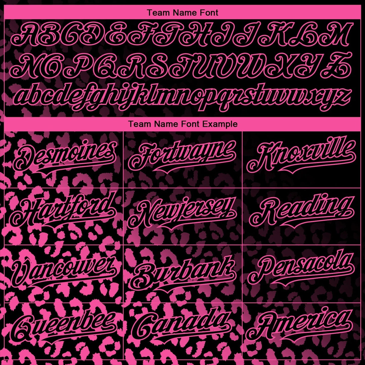 Custom Black Pink 3D Pattern Design Leopard Print Fade Fashion Authentic Baseball Jersey baseball jersey product view 4