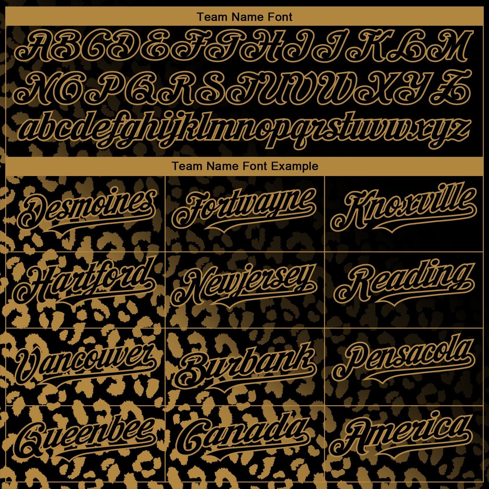 Custom Black Old Gold 3D Pattern Design Leopard Print Fade Fashion Authentic Baseball Jersey baseball jersey product view 4