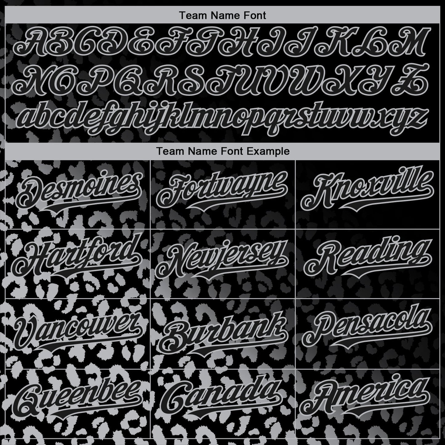 Custom Black Gray 3D Pattern Design Leopard Print Fade Fashion Authentic Baseball Jersey baseball jersey product view 4