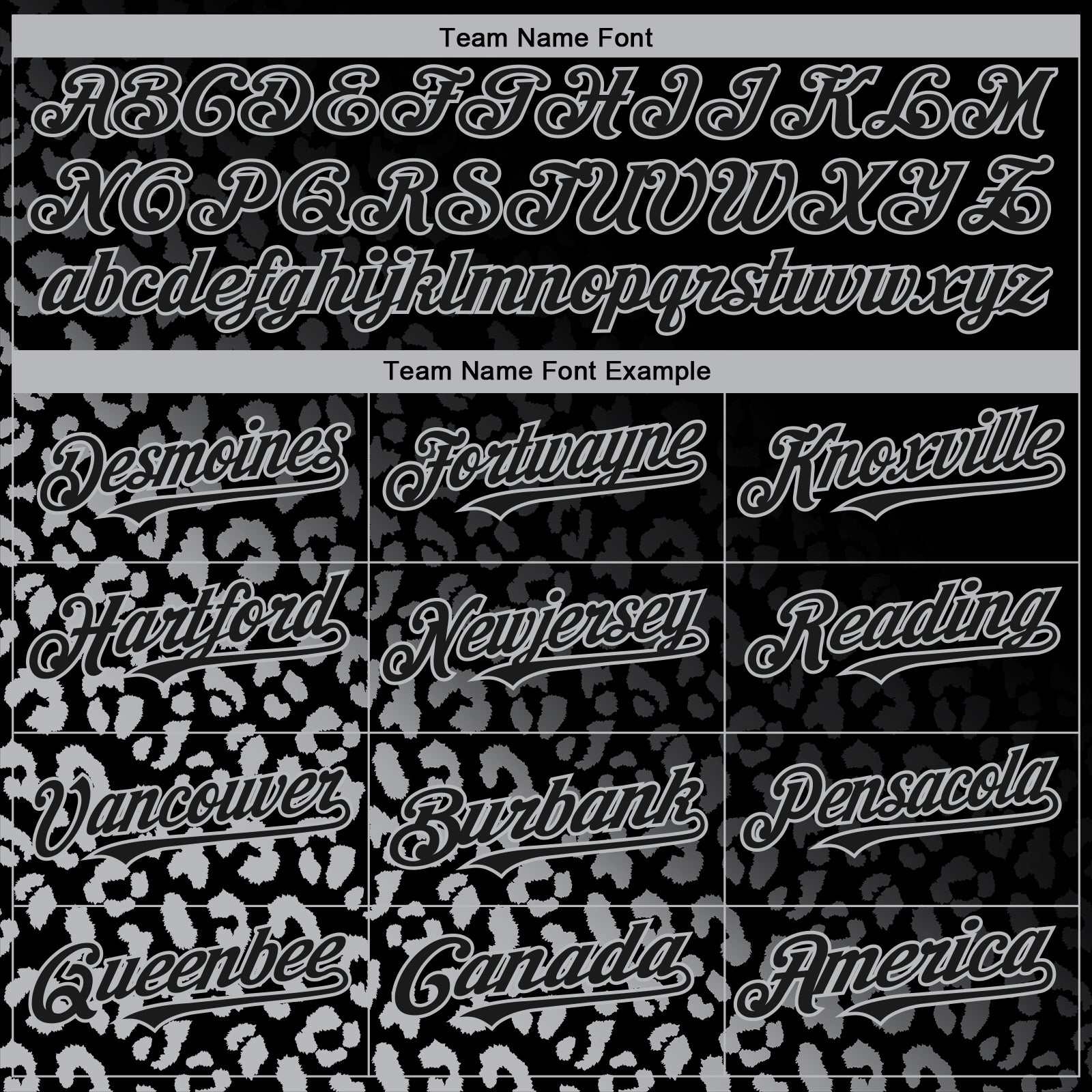 Custom Black Gray 3D Pattern Design Leopard Print Fade Fashion Authentic Baseball Jersey baseball jersey product view 4