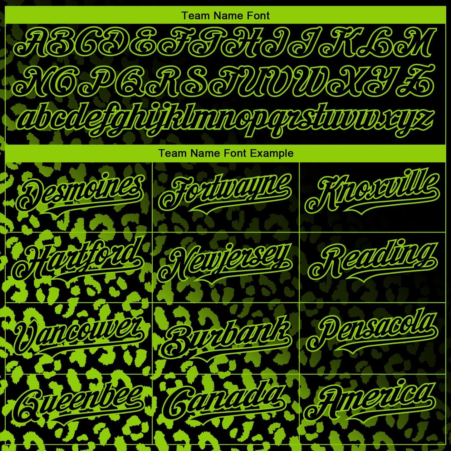 Custom Black Neon Green 3D Pattern Design Leopard Print Fade Fashion Authentic Baseball Jersey baseball jersey product view 4