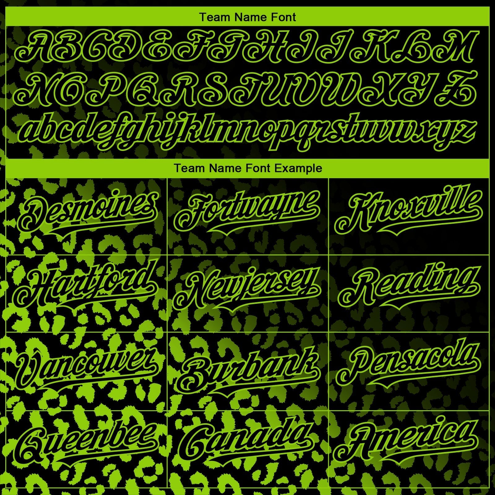 Custom Black Neon Green 3D Pattern Design Leopard Print Fade Fashion Authentic Baseball Jersey baseball jersey product view 4