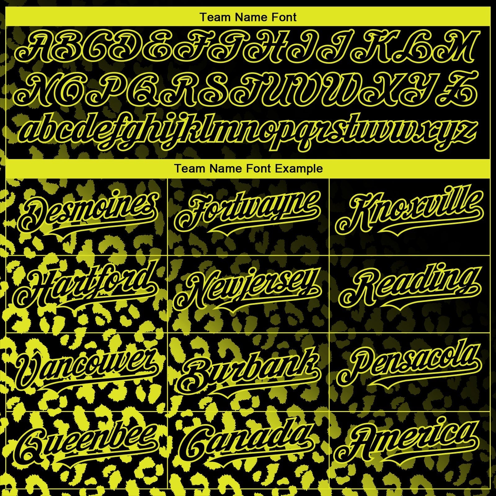 Custom Black Neon Yellow 3D Pattern Design Leopard Print Fade Fashion Authentic Baseball Jersey baseball jersey product view 4