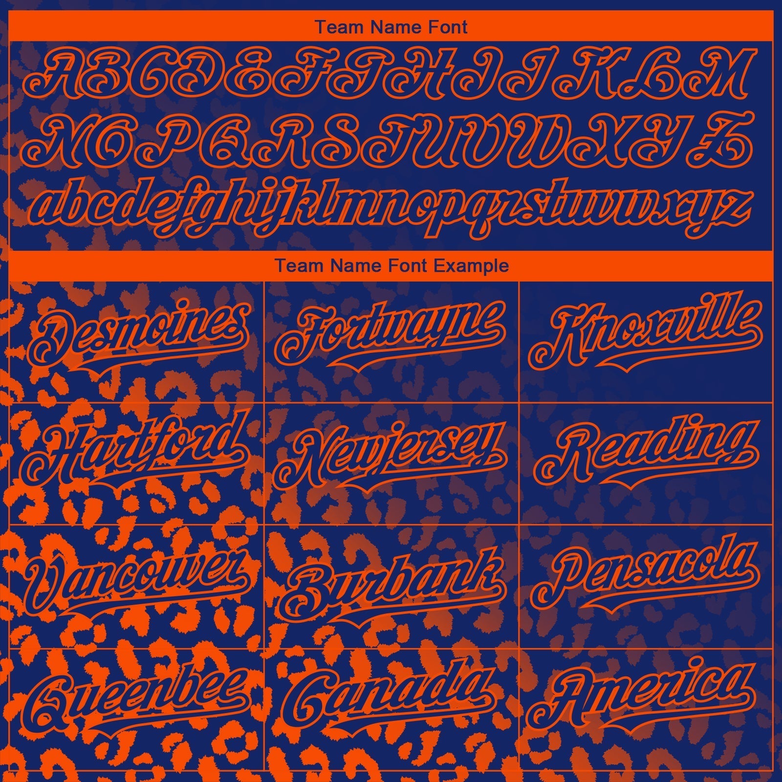 Custom Royal Orange 3D Pattern Design Leopard Print Fade Fashion Authentic Baseball Jersey baseball jersey product view 4