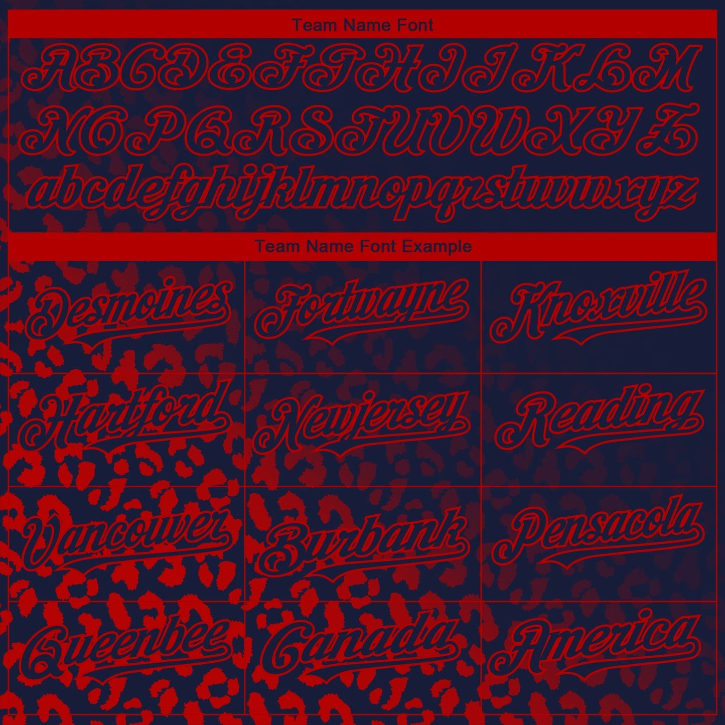 Custom Navy Red 3D Pattern Design Leopard Print Fade Fashion Authentic Baseball Jersey baseball jersey product view 4
