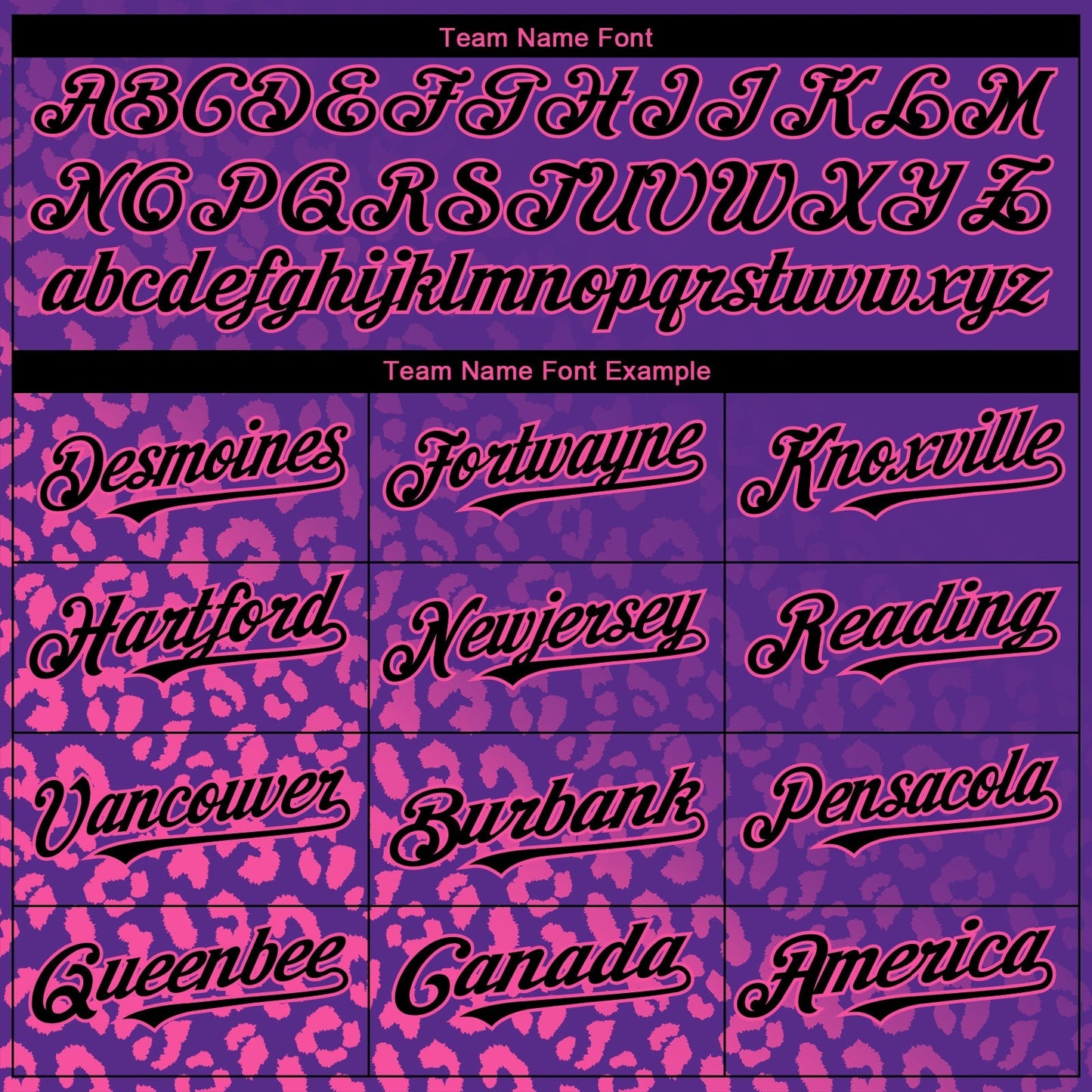 Custom Purple Black-Pink 3D Pattern Design Leopard Print Fade Fashion Authentic Baseball Jersey baseball jersey product view 4