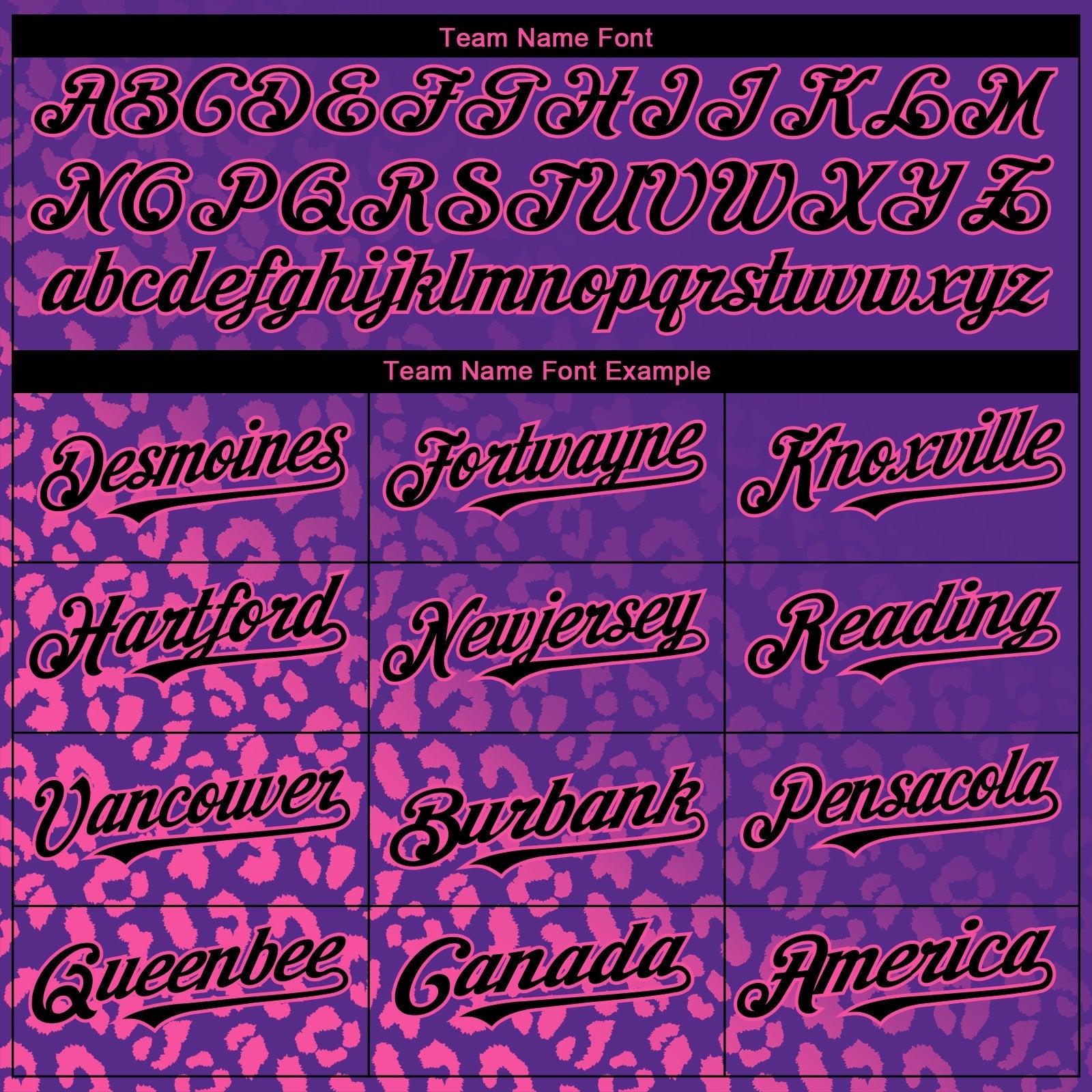 Custom Purple Black-Pink 3D Pattern Design Leopard Print Fade Fashion Authentic Baseball Jersey baseball jersey product view 4