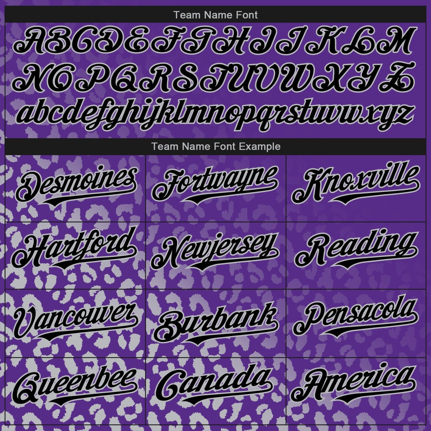 Custom Purple Black-Gray 3D Pattern Design Leopard Print Fade Fashion Authentic Baseball Jersey baseball jersey product view 4