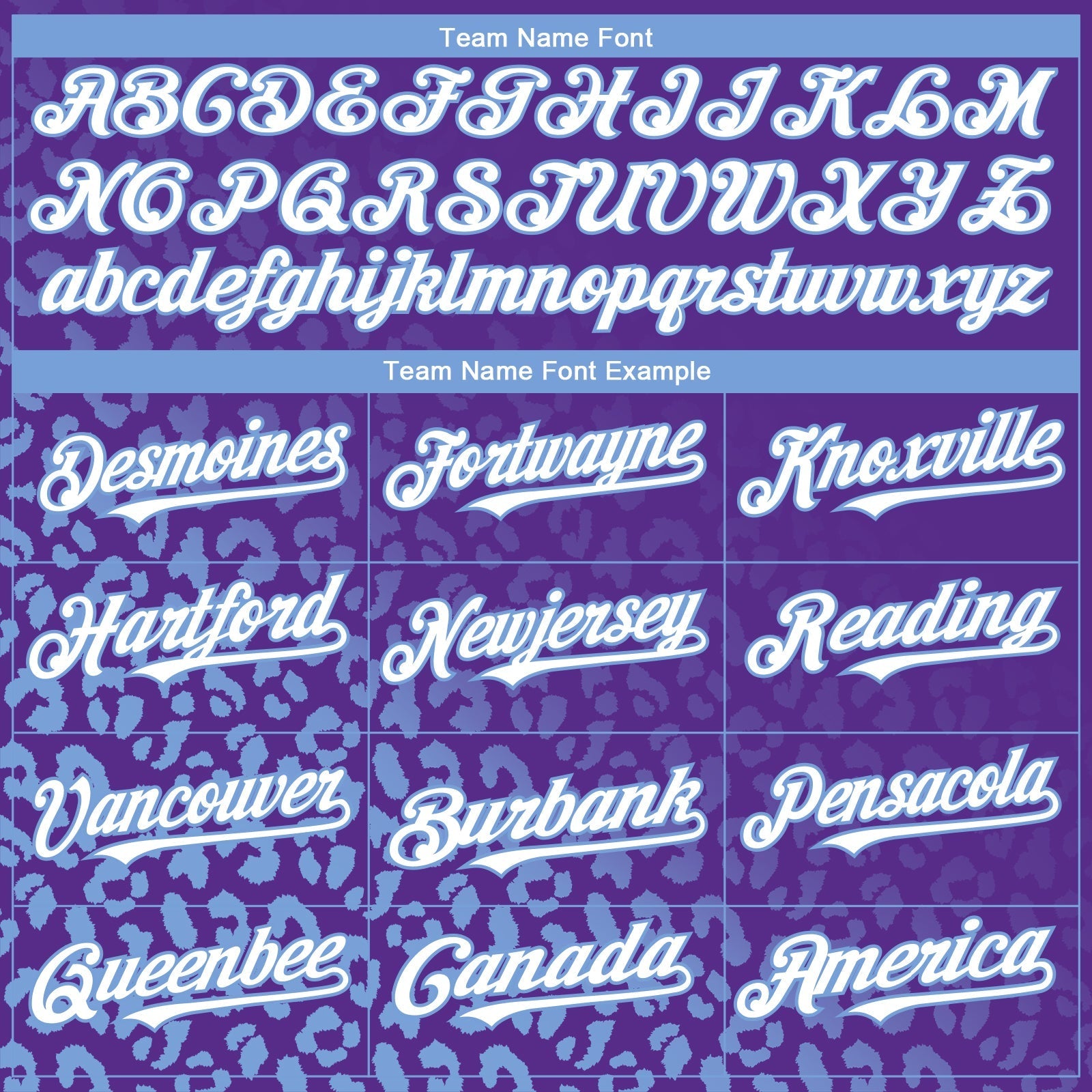 Custom Purple White-Light Blue 3D Pattern Design Leopard Print Fade Fashion Authentic Baseball Jersey baseball jersey product view 4