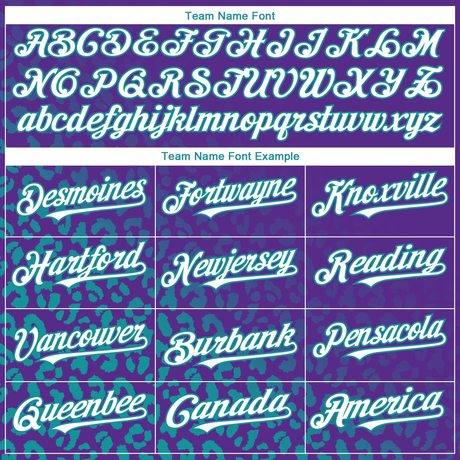 Custom Purple White-Teal 3D Pattern Design Leopard Print Fade Fashion Authentic Baseball Jersey baseball jersey product view 5