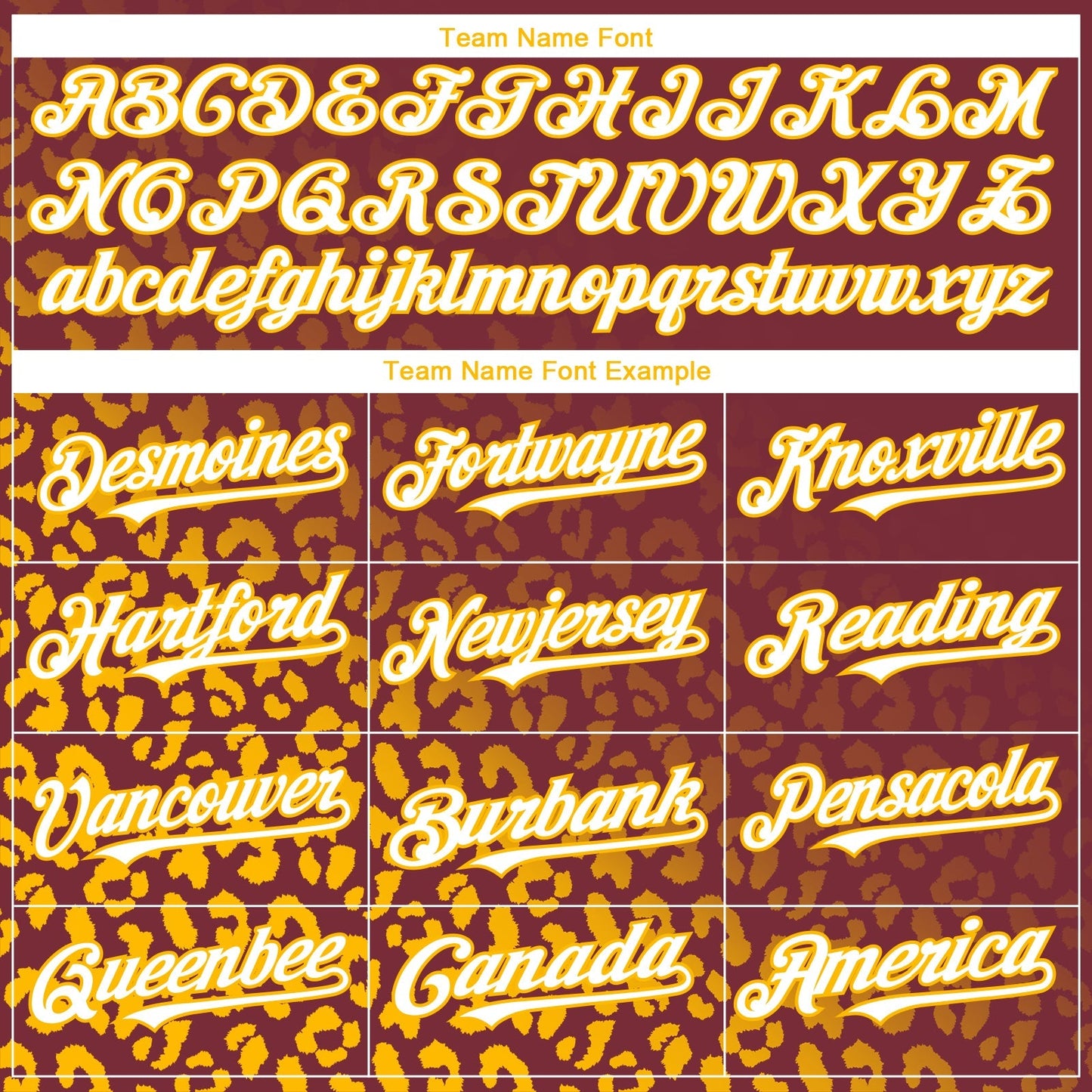 Custom Burgundy White-Gold 3D Pattern Design Leopard Print Fade Fashion Authentic Baseball Jersey baseball jersey product view 4