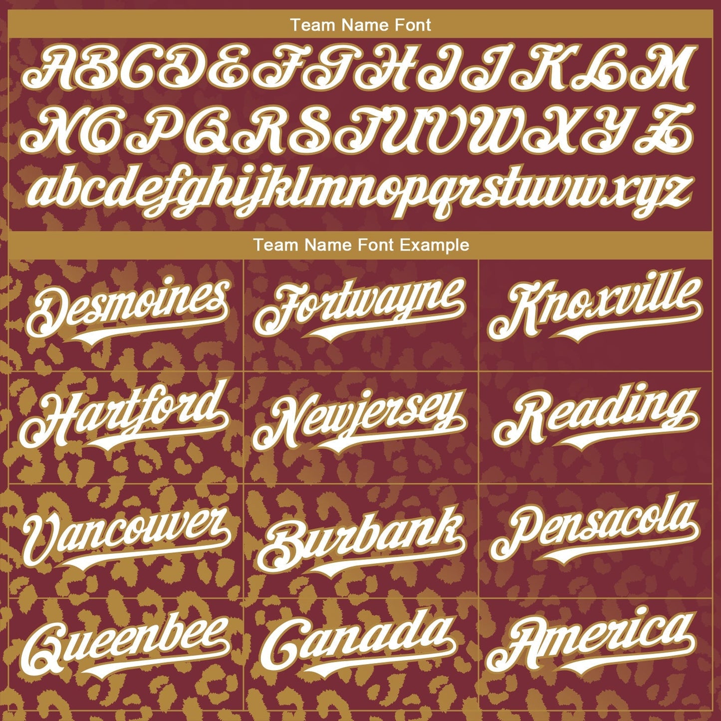Custom Burgundy White-Old Gold 3D Pattern Design Leopard Print Fade Fashion Authentic Baseball Jersey baseball jersey product view 4