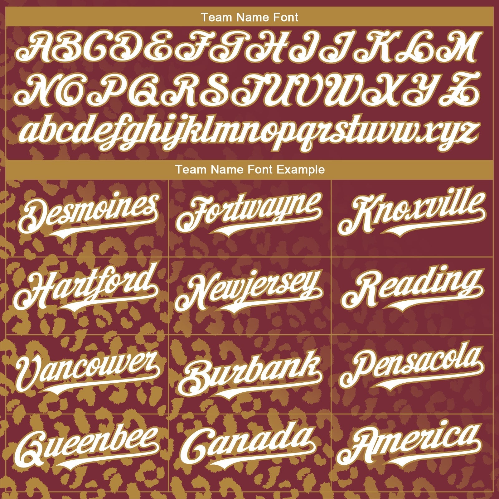 Custom Burgundy White-Old Gold 3D Pattern Design Leopard Print Fade Fashion Authentic Baseball Jersey baseball jersey product view 4