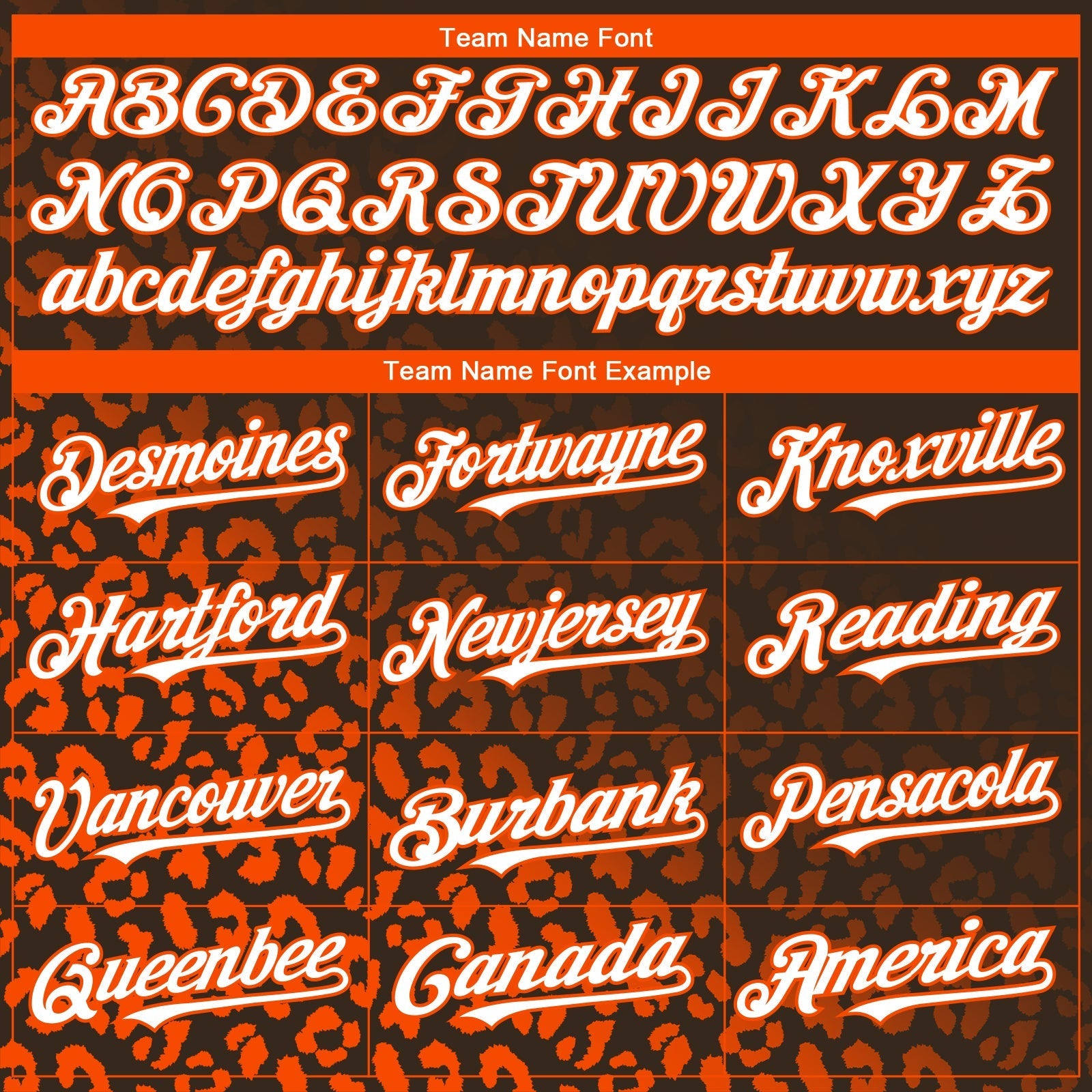 Custom Brown White-Orange 3D Pattern Design Leopard Print Fade Fashion Authentic Baseball Jersey baseball jersey product view 4
