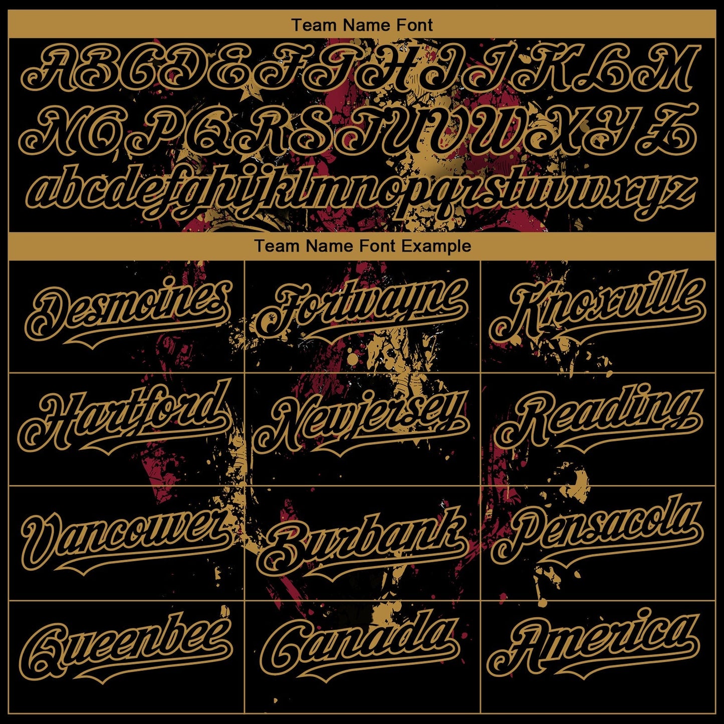 Custom Black Old Gold 3D American Flag Skull Patriotic Authentic Baseball Jersey baseball jersey product view 4