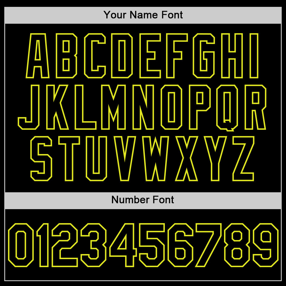 Custom Black Neon Yellow Line Authentic Baseball Jersey baseball jersey product view 5