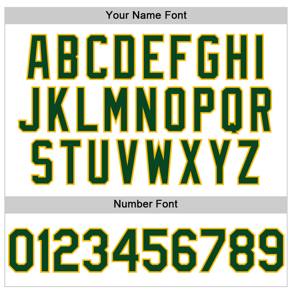Custom White Green-Gold Line Authentic Baseball Jersey baseball jersey product view 5