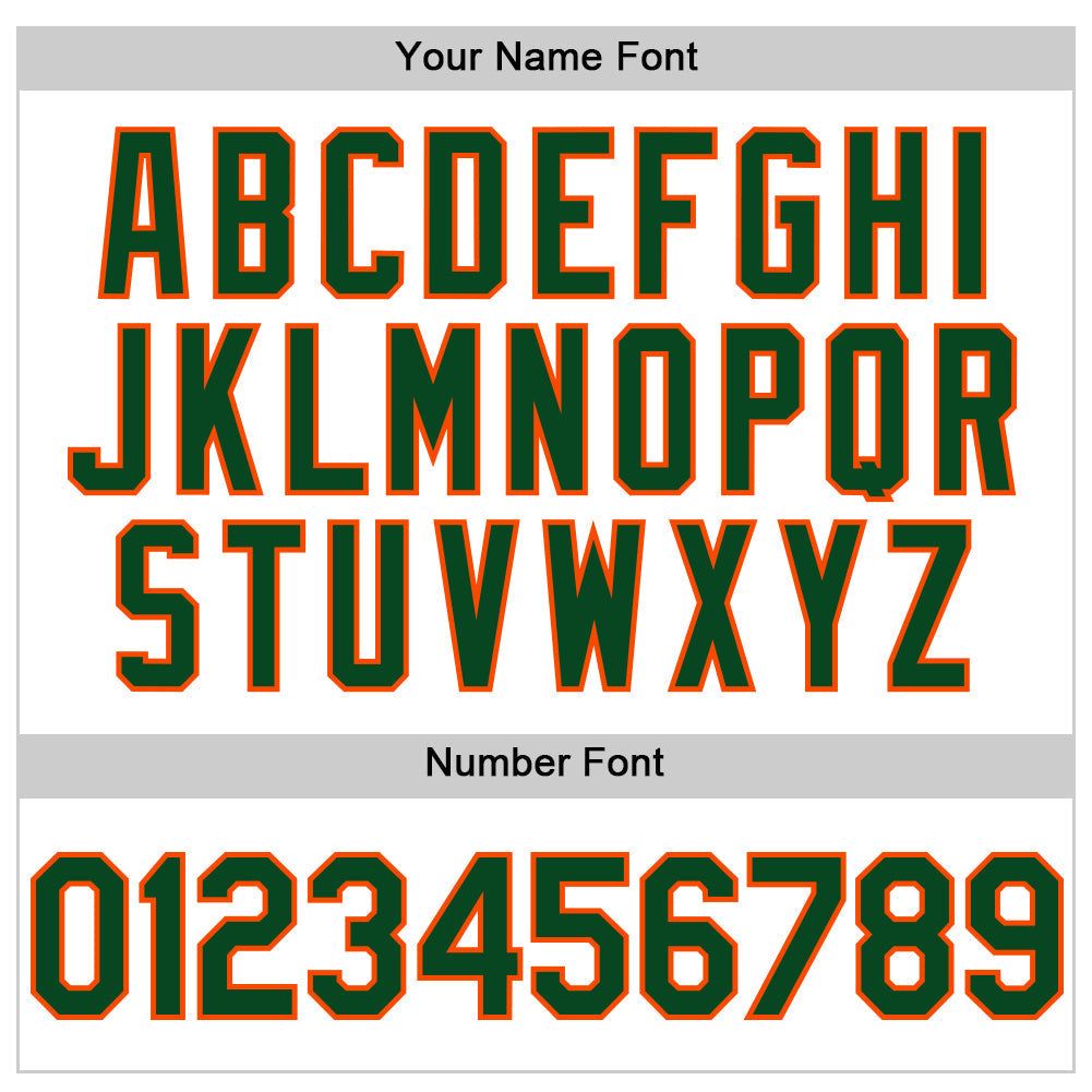 Custom White Green-Orange Line Authentic Baseball Jersey baseball jersey product view 5