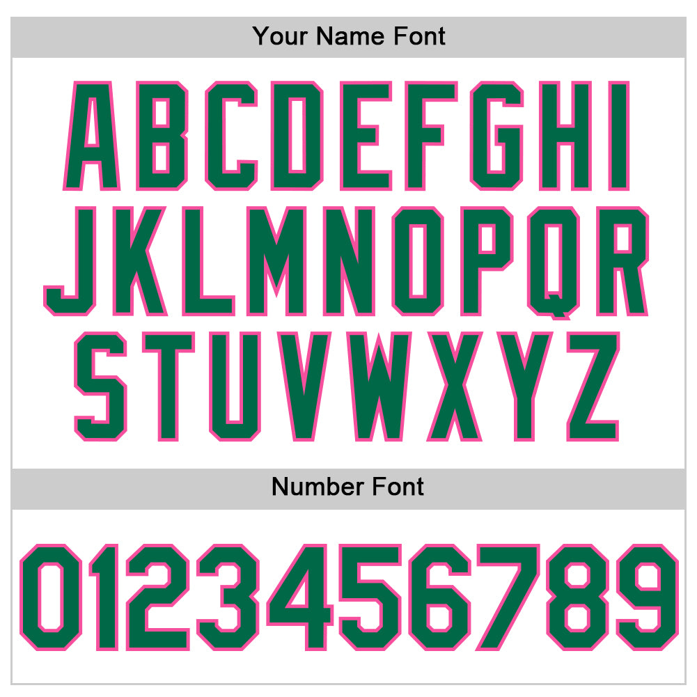 Custom White Kelly Green-Pink Line Authentic Baseball Jersey baseball jersey product view 5