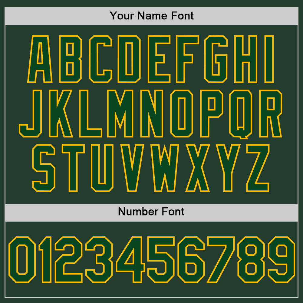 Custom Green Gold Line Authentic Baseball Jersey baseball jersey product view 5