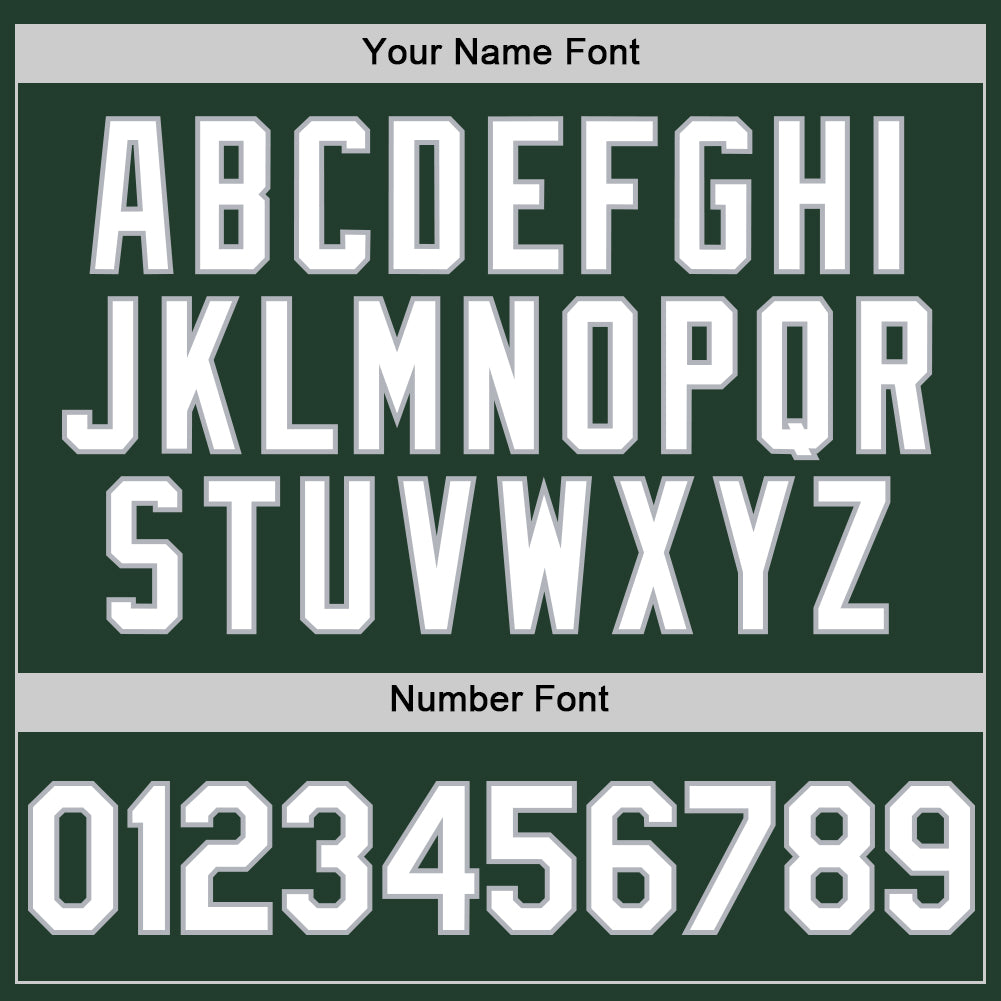 Custom Green White-Gray Line Authentic Baseball Jersey baseball jersey product view 5