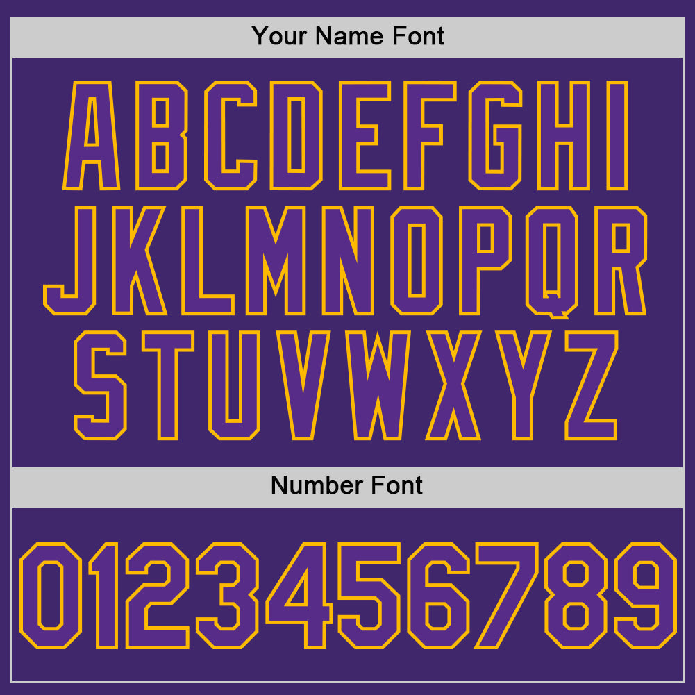 Custom Purple Gold Line Authentic Baseball Jersey baseball jersey product view 5