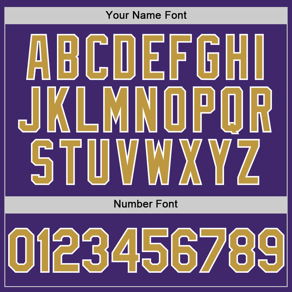 Custom Purple Old Gold-White Line Authentic Baseball Jersey baseball jersey product view 5