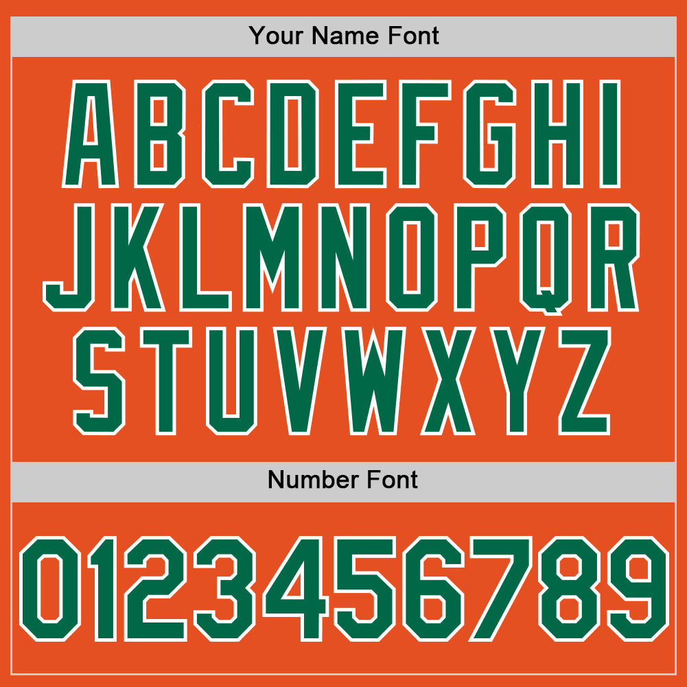 Custom Orange Kelly Green-White Line Authentic Baseball Jersey baseball jersey product view 5