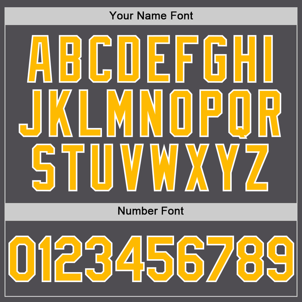Custom Steel Gray Gold-White Line Authentic Baseball Jersey baseball jersey product view 5