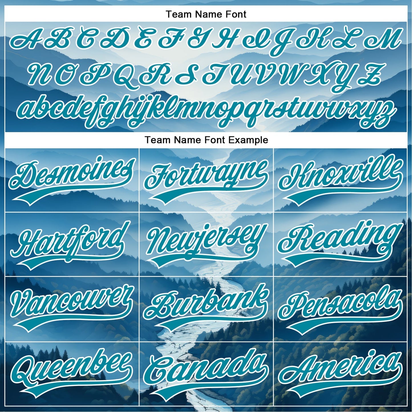 Custom White Teal 3D Pattern Design Mountains Authentic Baseball Jersey baseball jersey product view 4
